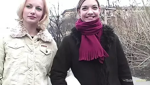 gezerken mischel ve chichita azgın bir bbc tarafından vahşi bir üçlü için baştan çıkarılırlar